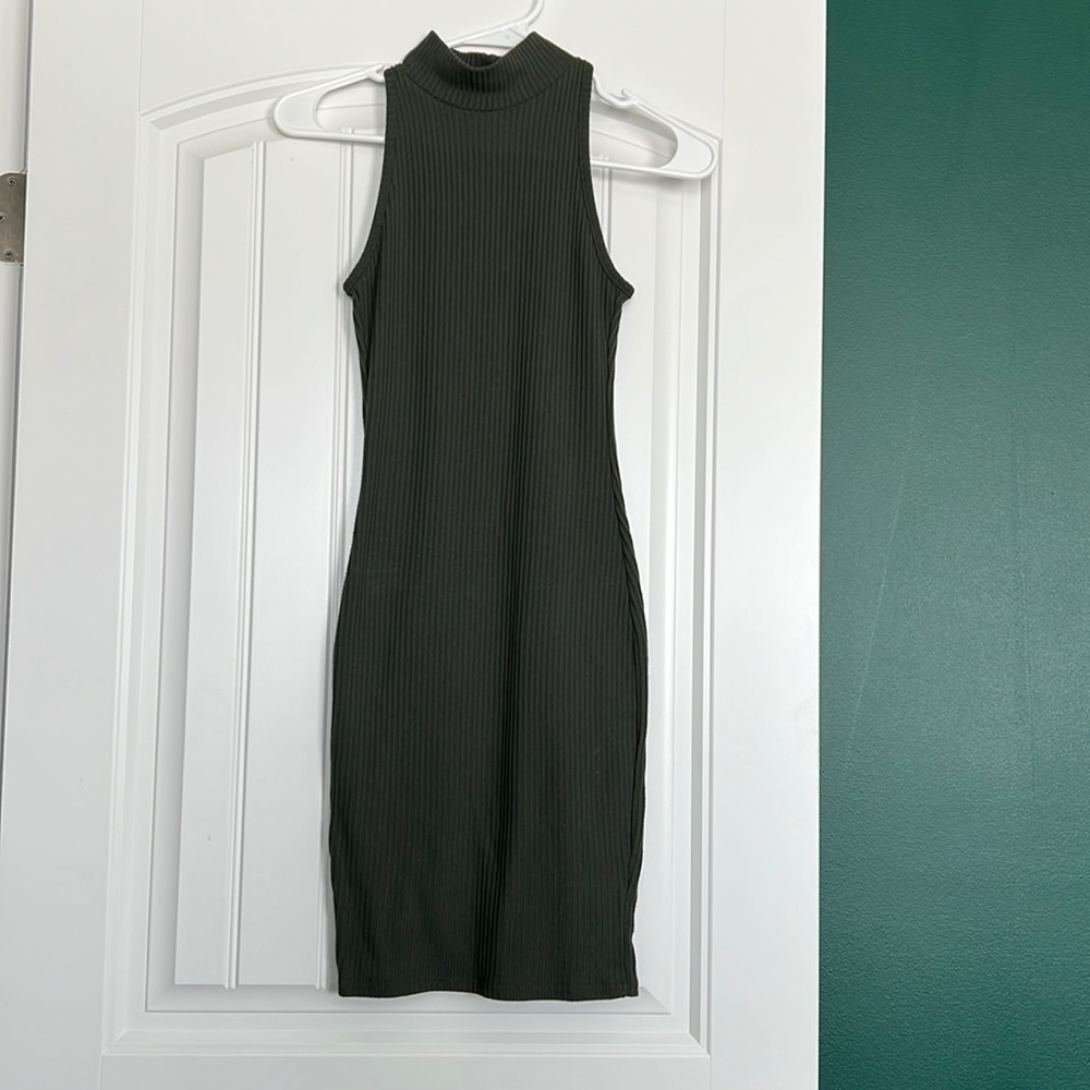 Dark Green Mid length Dress